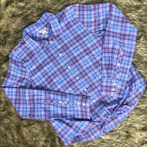 J. Crew plaid tie-front button-down shirt